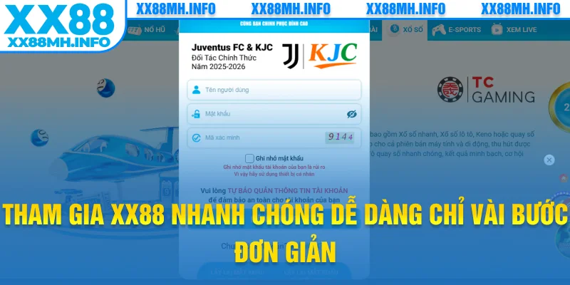 Tham gia XX88 nhanh chóng dễ dàng chỉ vài bước đơn giản